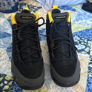 Jordan Black and Yellow Sneakers